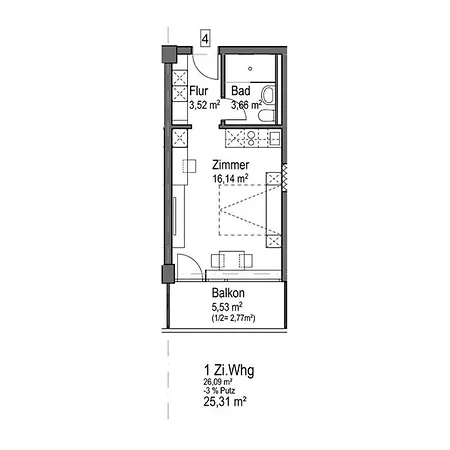 Apartment Huber Living Basic 203 Germering